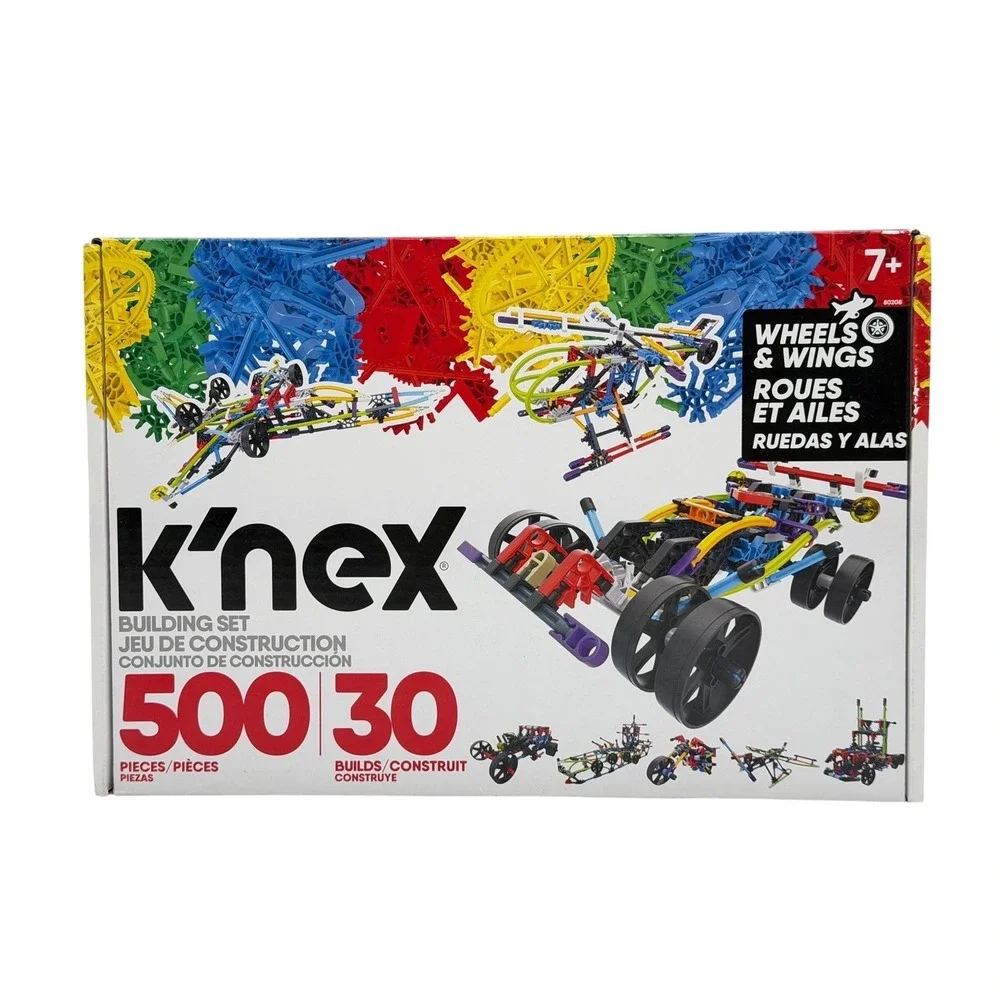 KNEX‎ Wheels & Wings Building Set 500 Pieces 30 Models 80208 STEM Toy Kit